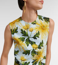 Oscar de la Renta Chrysanthemum cotton-blend minidress