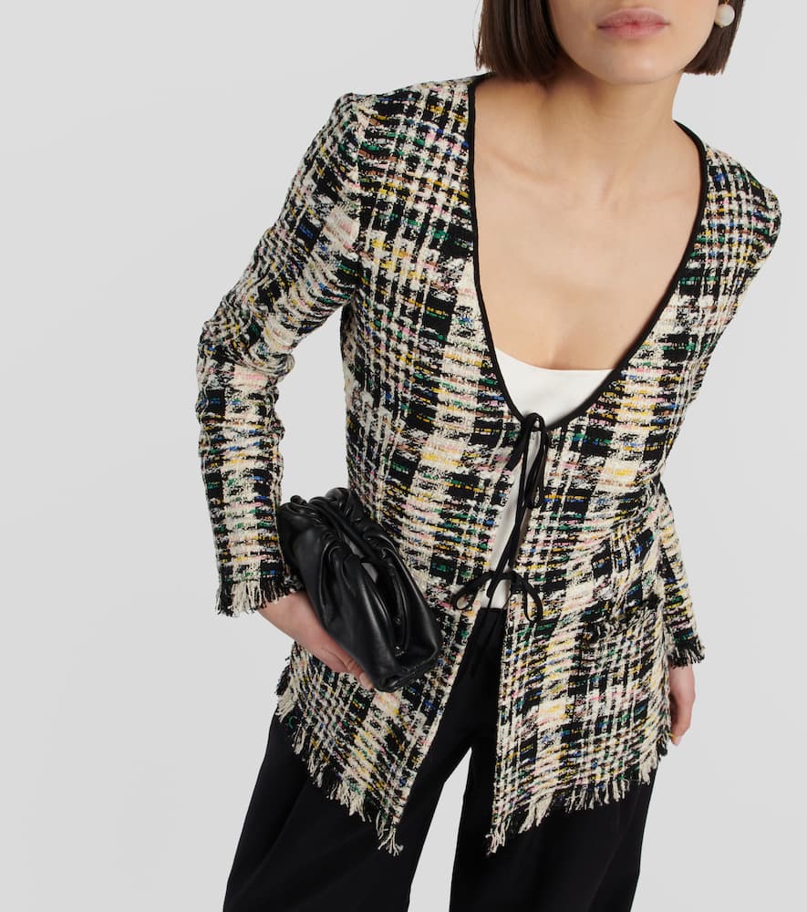 Oscar de la Renta Cotton-blend knitted jacket