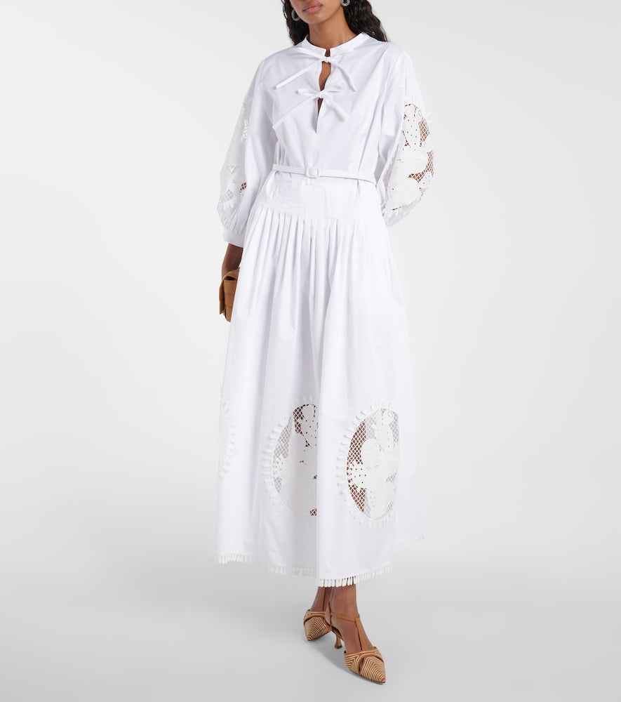 Oscar de la Renta Cotton blend maxi dress