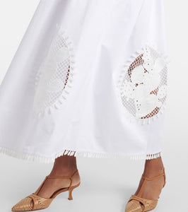 Oscar de la Renta Cotton blend maxi dress