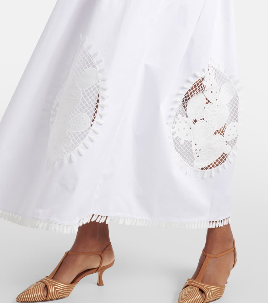 Oscar de la Renta Cotton blend maxi dress