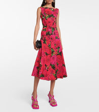 Oscar de la Renta Cotton-blend midi dress