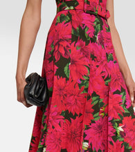 Oscar de la Renta Cotton-blend midi dress