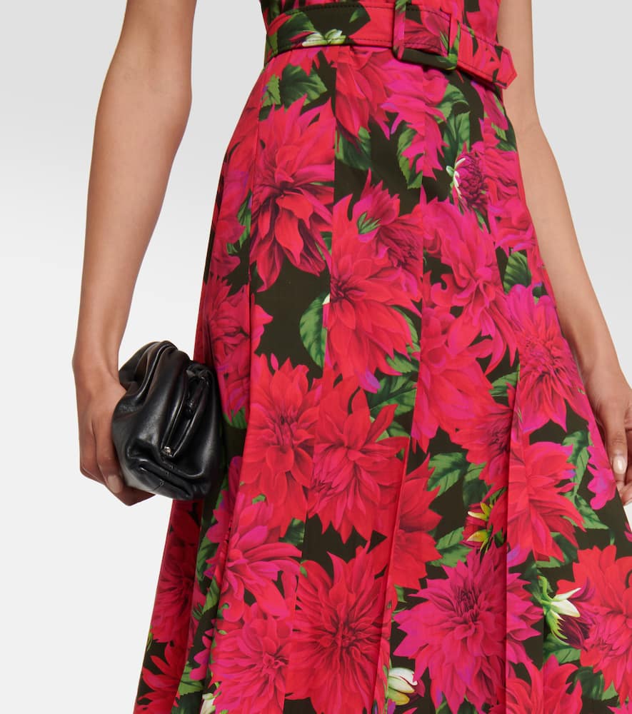 Oscar de la Renta Cotton-blend midi dress