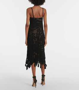 Oscar de la Renta Cotton crochet midi dress