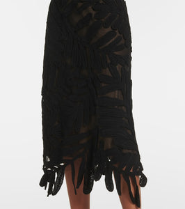 Oscar de la Renta Cotton crochet midi dress