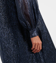 Oscar de la Renta Crystal-embellished mousseline kaftan