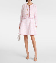 Oscar de la Renta Crystal-embellished tweed minidress