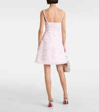 Oscar de la Renta Crystal-embellished tweed minidress