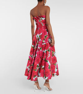 Oscar de la Renta Dahlia cotton-blend poplin midi dress