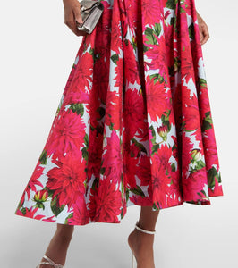 Oscar de la Renta Dahlia cotton-blend poplin midi dress