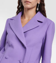 Oscar de la Renta Double-breasted wool-blend blazer