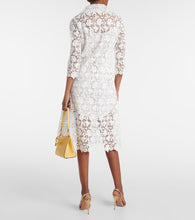 Oscar de la Renta Embellished lace midi dress