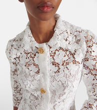 Oscar de la Renta Embellished lace midi dress