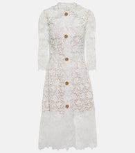 Oscar de la Renta Embellished lace midi dress