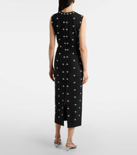 Oscar de la Renta Embellished wool-blend cocktail dress