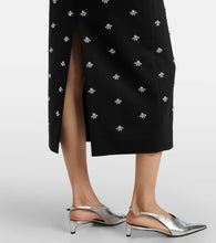 Oscar de la Renta Embellished wool-blend cocktail dress