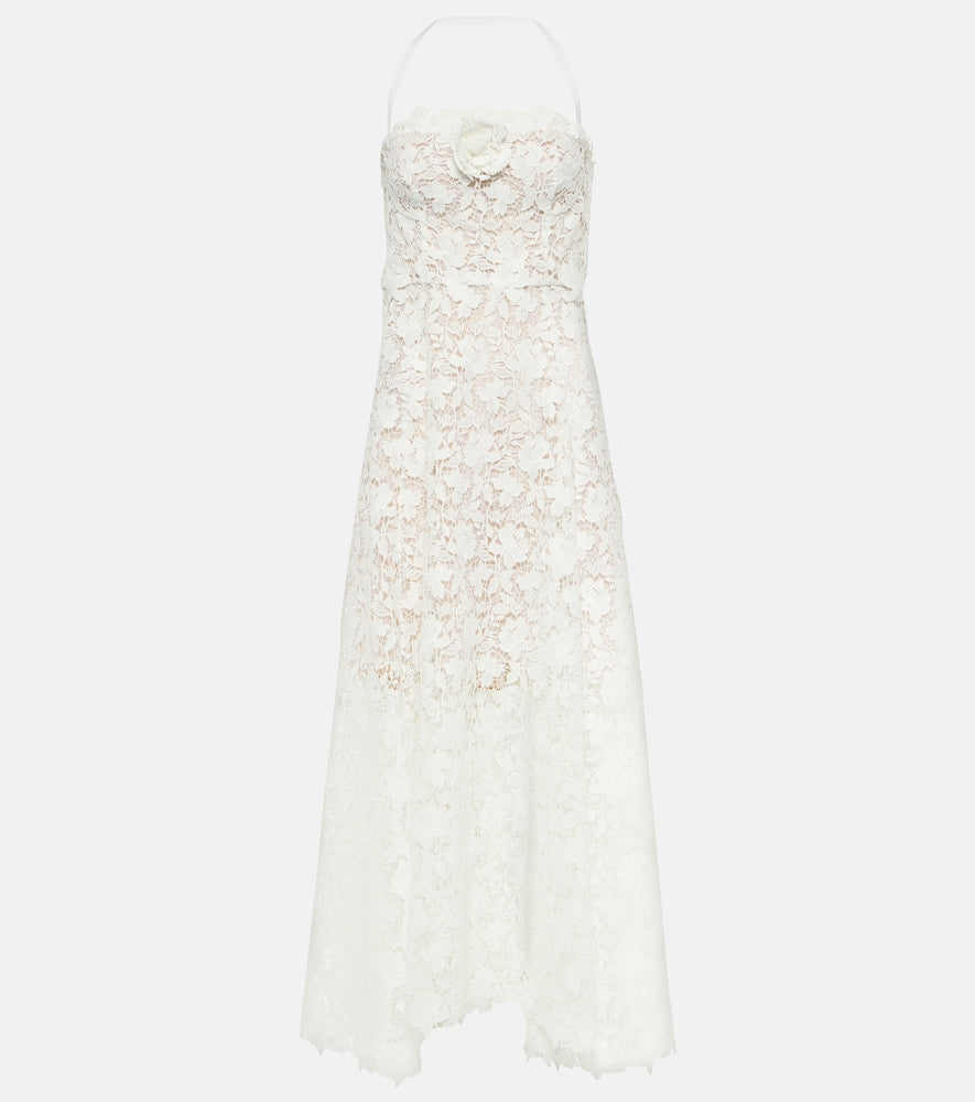Oscar de la Renta Floral-appliqu√É¬© guipure lace gown. Oscar de la Renta 花卉贴花√ÉØ© 凸花蕾丝礼服