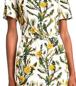 Oscar de la Renta Floral cotton-blend cloqu√É¬© minidress