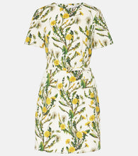 Oscar de la Renta Floral cotton-blend cloqu√É¬© minidress