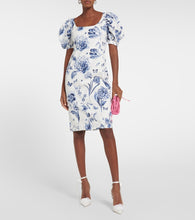 Oscar de la Renta Floral cotton-blend midi dress