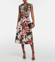 Oscar de la Renta Floral cotton-blend midi dress