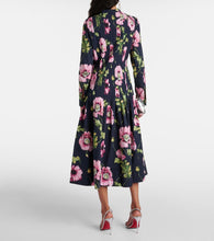 Oscar de la Renta Floral cotton-blend midi dress