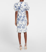 Oscar de la Renta Floral cotton-blend midi dress