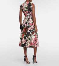 Oscar de la Renta Floral cotton-blend midi dress