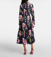 Oscar de la Renta Floral cotton-blend midi dress