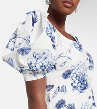 Oscar de la Renta Floral cotton-blend midi dress