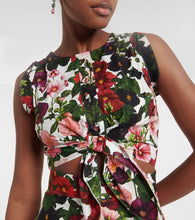 Oscar de la Renta Floral cotton-blend midi dress