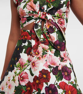 Oscar de la Renta Floral cotton-blend midi dress