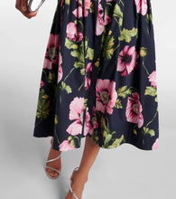 Oscar de la Renta Floral cotton-blend midi dress
