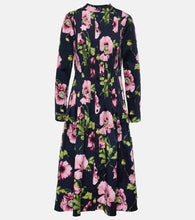 Oscar de la Renta Floral cotton-blend midi dress. Oscar de la Renta 花卉图案棉混纺中长连衣裙