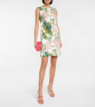 Oscar de la Renta Floral cotton-blend minidress