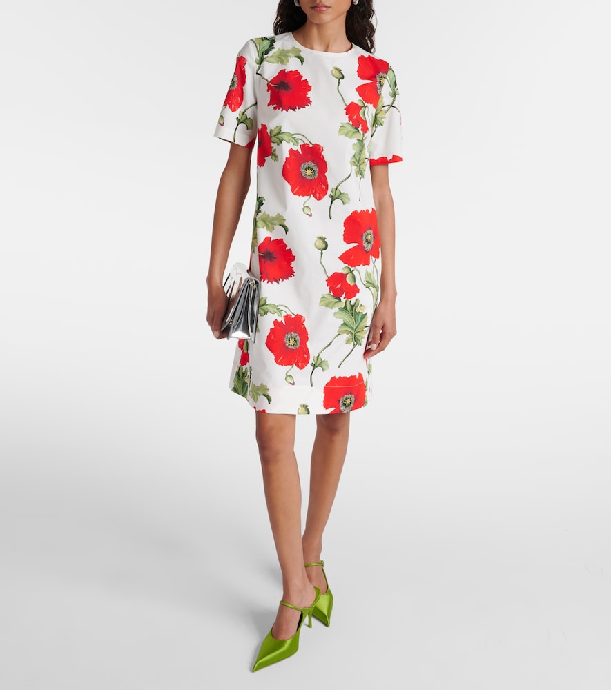 Oscar de la Renta Floral cotton-blend minidress