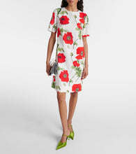 Oscar de la Renta Floral cotton-blend minidress