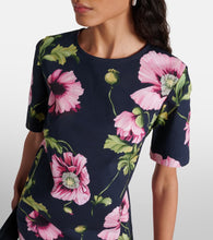 Oscar de la Renta Floral cotton-blend minidress