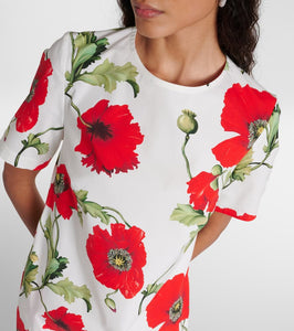 Oscar de la Renta Floral cotton-blend minidress