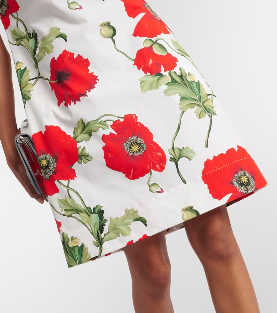 Oscar de la Renta Floral cotton-blend minidress