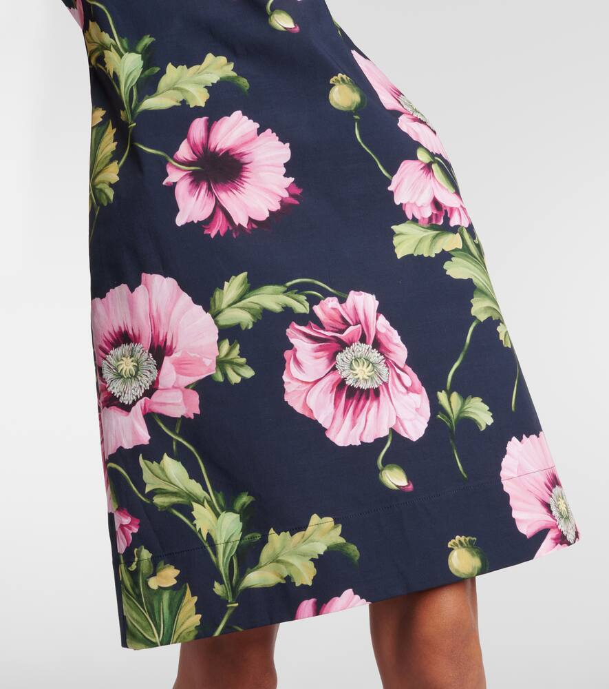 Oscar de la Renta Floral cotton-blend minidress