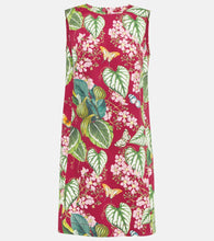 Oscar de la Renta Floral cotton-blend minidress. Oscar de la Renta 花朵棉质混纺迷你连衣裙