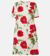 Oscar de la Renta Floral cotton-blend minidress. Oscar de la Renta 花朵棉质混纺迷你连衣裙