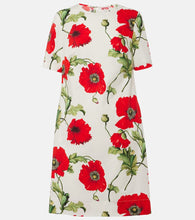 Oscar de la Renta Floral cotton-blend minidress