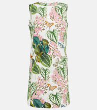 Oscar de la Renta Floral cotton-blend minidress. Oscar de la Renta 花朵棉质混纺迷你连衣裙