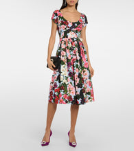 Oscar de la Renta Floral cotton poplin midi dress