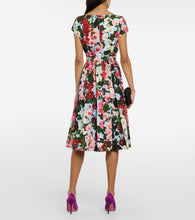 Oscar de la Renta Floral cotton poplin midi dress
