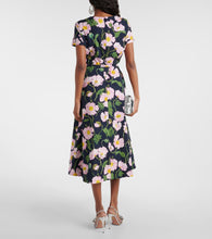 Oscar de la Renta Floral cotton poplin midi dress
