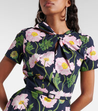 Oscar de la Renta Floral cotton poplin midi dress